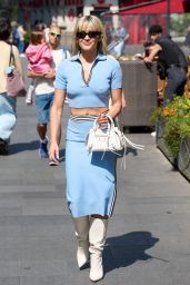 Ashley Roberts Wearing Baby Blue Reiss Outfit in London 06/09/2023