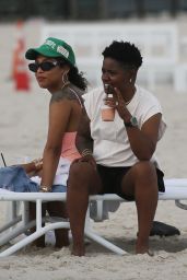 Bre-Z and Chris Amore on the Beach in Miami 06/18/2023