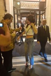 Camila Morrone - Departs From the Plaza Athénée Restaurant in Paris 06/10/2023