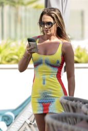 Danielle Lloyd in a Yellow Dress in Dubai 06/11/2023