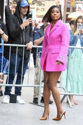 Gabrielle Union in a Chic Pink Matching Ensemble - GMA in New York 06/13/2023