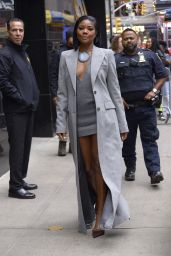 Gabrielle Union in a Gray Outfit at Good Morning America in New York 06/13/2023