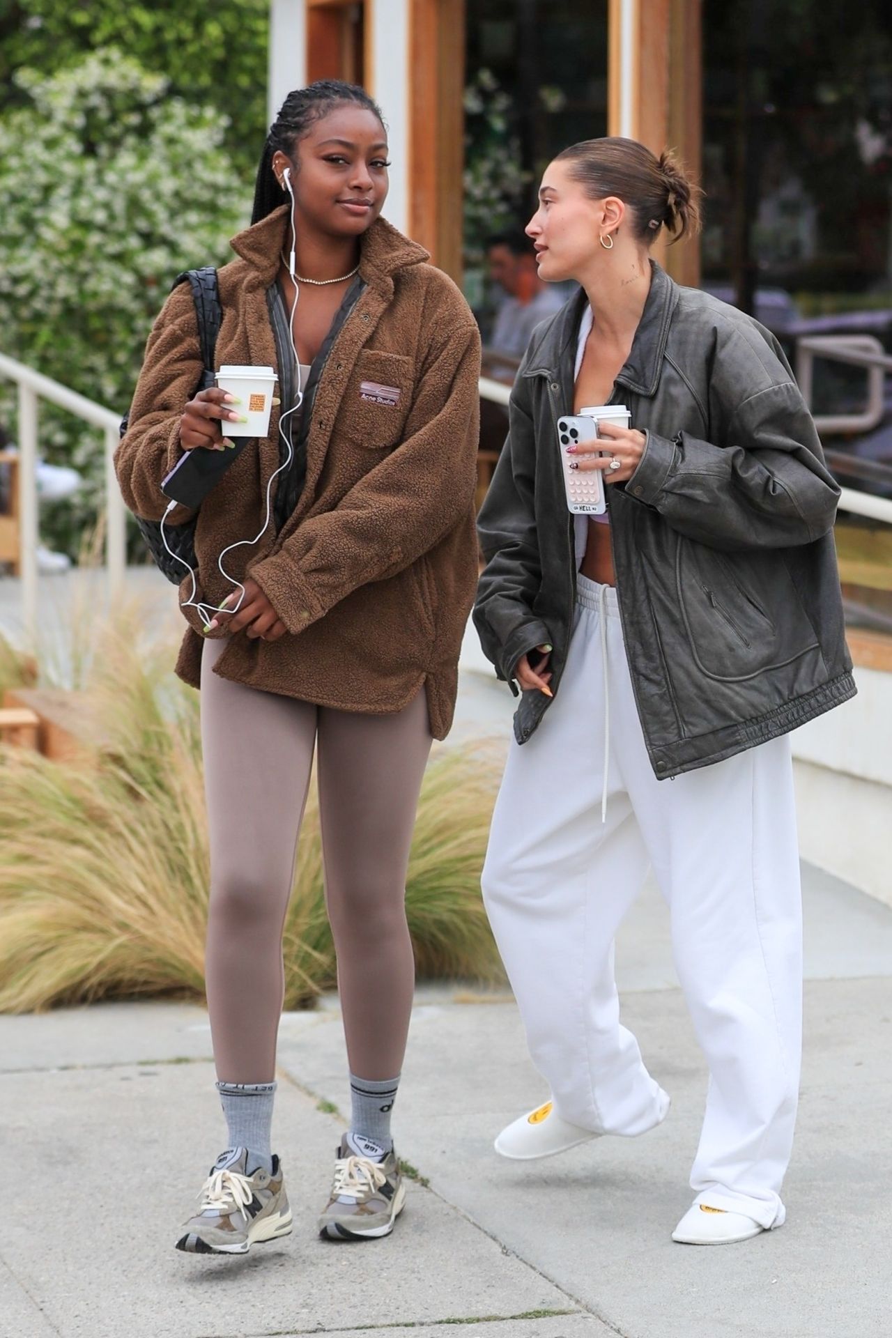 Hailey Rhode Bieber and Justine Skye at Community Goods in West