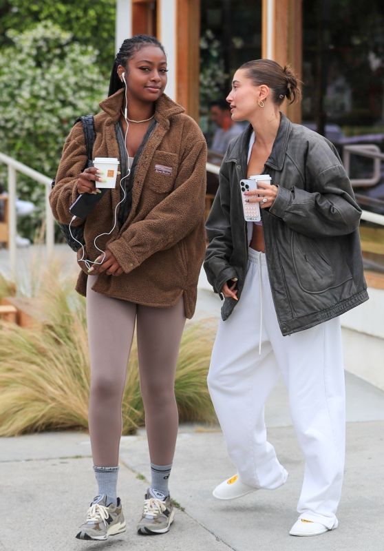 Hailey Rhode Bieber and Justine Skye at Community Goods in West Hollywood 06/01/2023