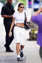 Hailey Rhode Bieber in a Summer Inspired Combo in NYC 6/06/2023