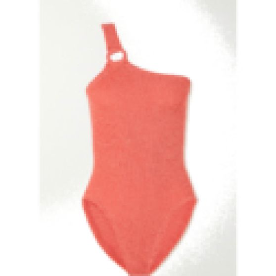 Hunza G + Rose Inc Yasmeen One-Shoulder Seersucker Swimsuit
