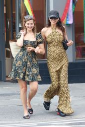 Irina Shayk in a Leopard Print Dress in Manhattan’s West Village Neighborhood 06/17/2023