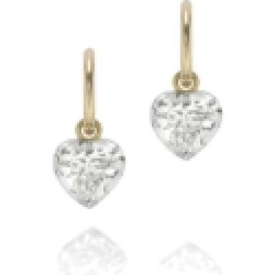 Jessica McCormack Gypset 1Ct Heart Shape White Gold Hoop Earrings