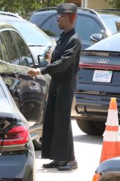 Jodie Turner-Smith in a Military Style Ensemble at Soho House in Malibu 06/23/2023