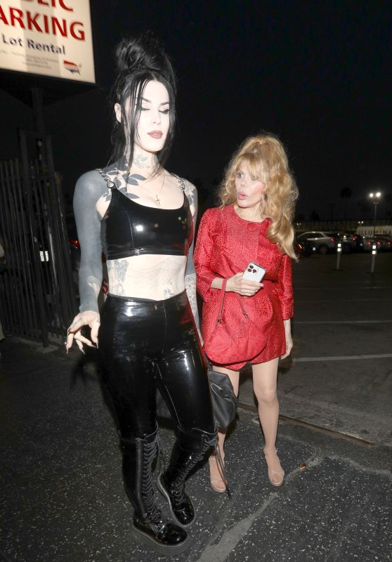 Kat Von D and Charo - Arriving to the Paris Hilton Concert in Hollywood 06/07/2023