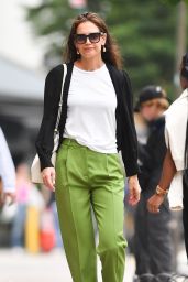 Katie Holmes in Green Pants - New York 06/23/2023