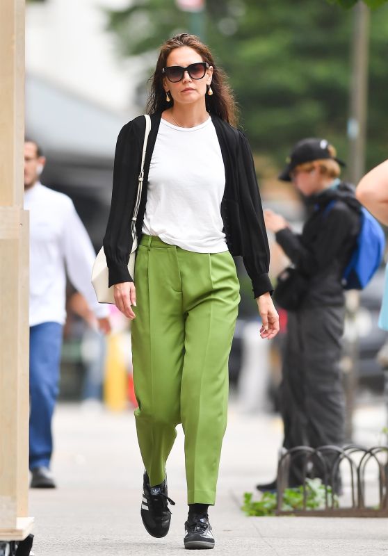 Katie Holmes in Green Pants - New York 06/23/2023