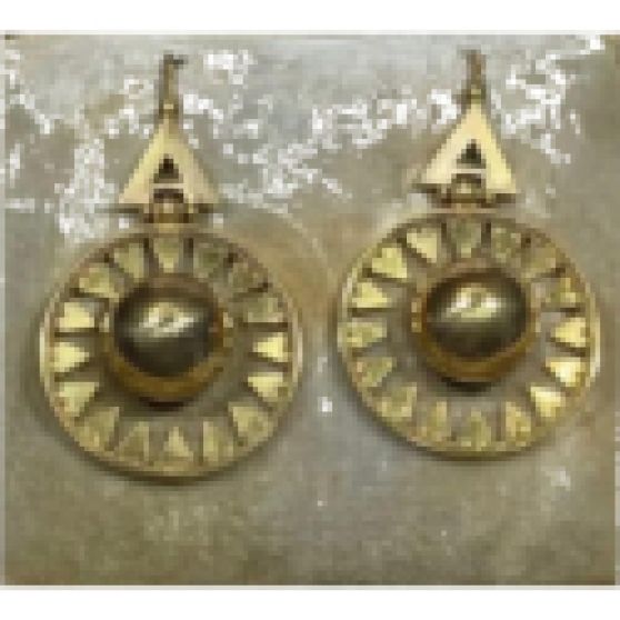 Leighton Jewels 19th Century Etruscan Revival Gold Pendant Earrings