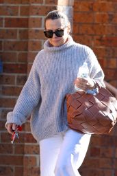 Lisa Wilkinson Wears a Grey Turtleneck Sweater - Mosman 06/23/2023