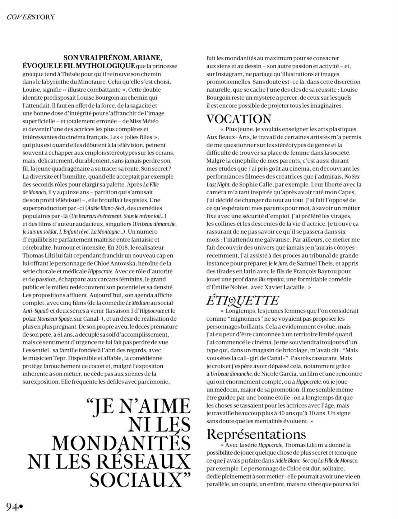 Louise Bourgoin - Madame Figaro Magazine 06/02/2023 Issue • CelebMafia