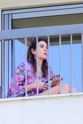 Luciana Gimenez on the Balcony of Her Hotel in Rio de Janeiro 06/10/2023