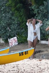 Molly-Mae Hague in a White Bikini - Beaches of Barbados 06/03/2023