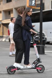 Nina Dobrev - Rides a Scooter Through New York 06/20/2023