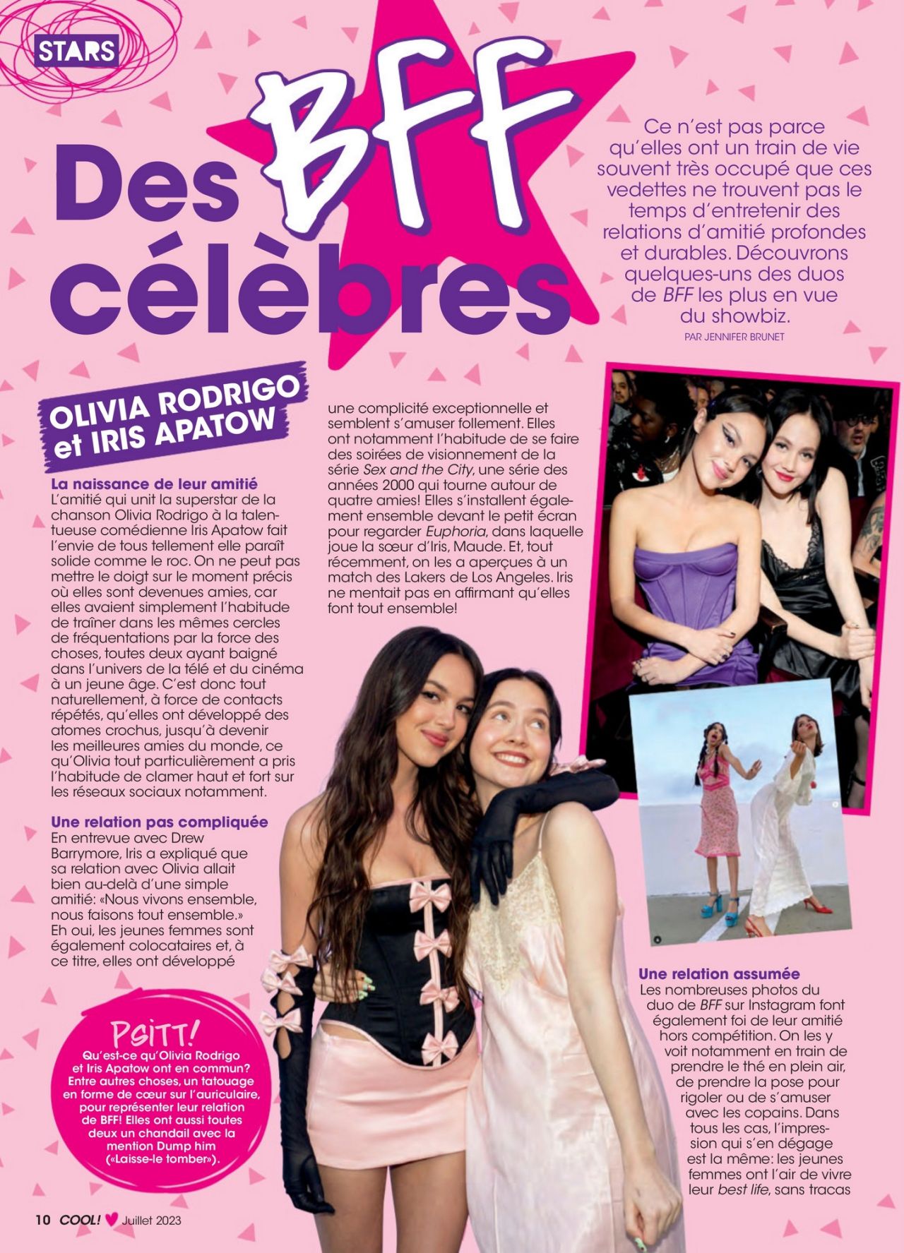 Olivia Rodrigo and Iris Apatow - Cool Canada July 2023 Issue • CelebMafia