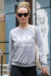 Olivia Wilde in an Adidas Sweatshirt in Los Angeles 06/16/2023