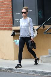 Olivia Wilde in an Adidas Sweatshirt in Los Angeles 06/16/2023