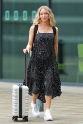 Roxy Horner - Arrives at Leeds Dock to Appear on Channel 4s Stephs Packed Lunch 06/27/2023