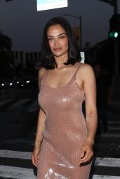 Shanina Shaik in a Light Pink Dress at the FWRD Event in Los Angeles 06/08/2023