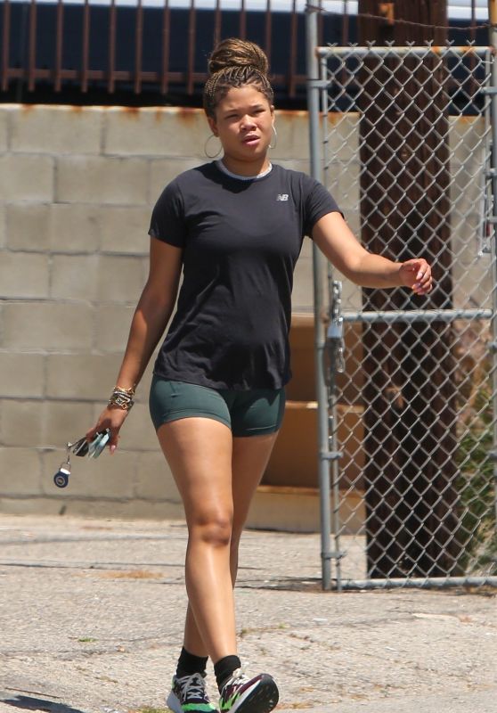 Storm Reid at the Gym in Los Angeles 06/20/2023