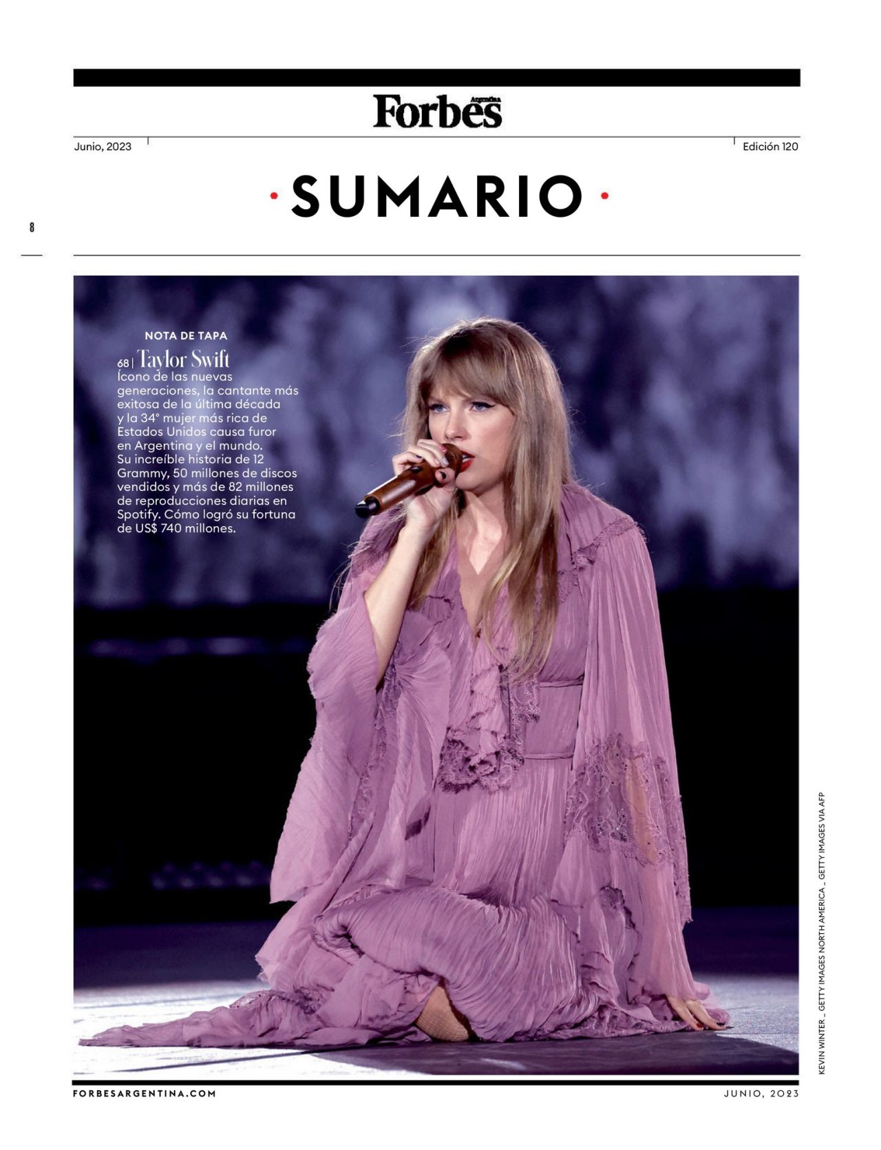 Taylor Swift - Forbes Argentina June 2023 Issue • CelebMafia