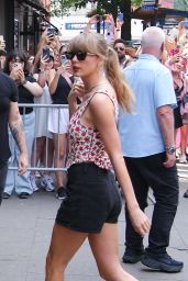 Taylor Swift in Black Shorts at Electric Lady Studios in New York City 06/29/2023