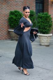 Vanessa Hudgens in a Dark Gray Long Dress - New York 06/08/2023