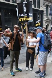 America Ferrera at the SAG-AFTRA Strike in Front of the Netflix Offices in NYC 07/20/2023