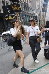 America Ferrera at the SAG-AFTRA Strike in Front of the Netflix Offices in NYC 07/20/2023