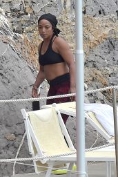 Angela Bassett on the Beach in Paraggi 07/06/2023