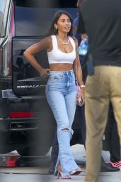 Antonela Roccuzzo Arriving at the Stadium in Miami 07/21/2023