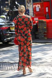 Ashley Roberts Wearing Sheer Floral co-ords in London 07/26/2023