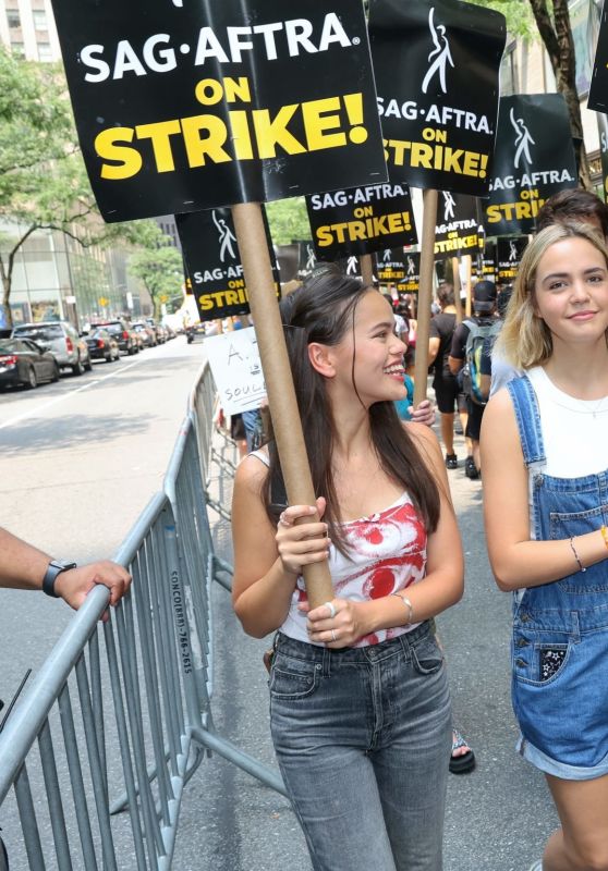 Bailee Madison, Chandler Kinney and Malia Pyles - SAG-AFTRA Actors Union Strike in New York 07/17/2023