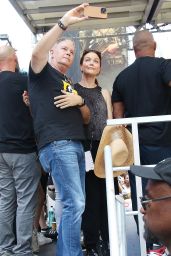 Bellamy Young – “Rock the City for a Fair Contract” Rally at Times Square 07/25/2023