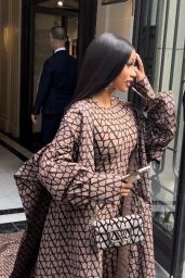 Cardi B is Decked Out in Valentino - Heads to Their Store in Paris 07/04/2023
