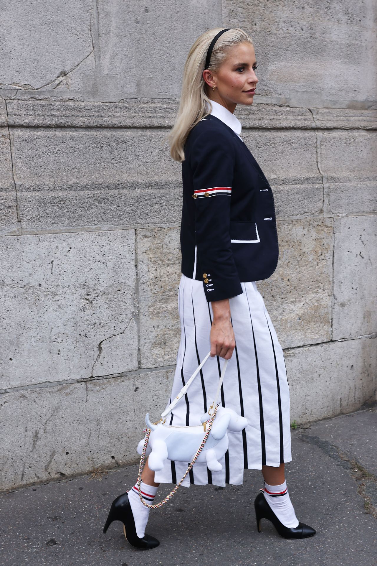 Caro Daur - Leaving Thom Browne Show in Paris 07/03/2023 • CelebMafia