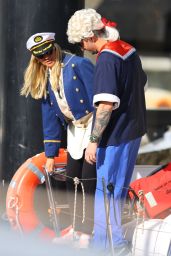 Carrie Bickmore and Tommy Little on Sydney Harbour 07/21/2023