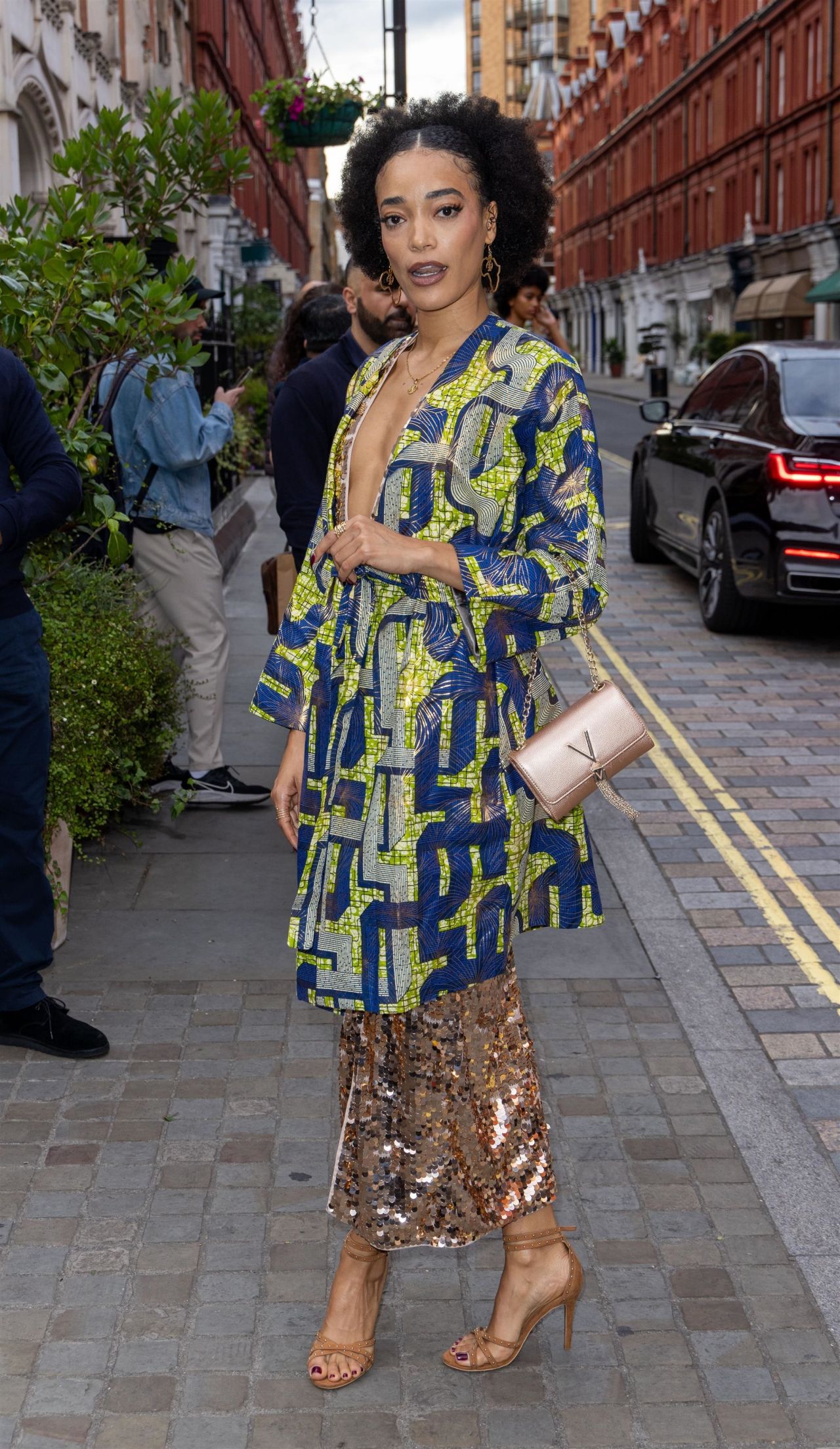 Cassie Clare Arrives at British Vogue X Self-portrait Summer Party in