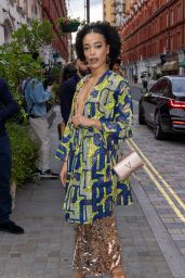 Cassie Clare Arrives at British Vogue X Self-portrait Summer Party in London 07/13/2023