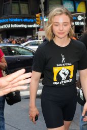 Chloe Moretz - SAG-AFTRA Strike in Times Square in New York 07/25/2023