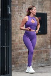 Danielle Lloyd in Purple Exercise Attire in London 07/04/2023