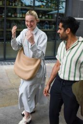 Elle Fanning and Sacha Dhawan - Heading to the Ham Yard Bar & Restaurant in London 07/11/2023