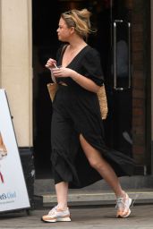 Emily Atack in a Black Summer Dress - London 07/23/2023