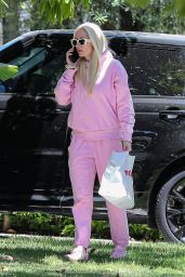 Erika Jayne in a Stylish Tracksuit and Pink Adidas Sneakers in LA 07/19/2023