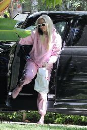 Erika Jayne in a Stylish Tracksuit and Pink Adidas Sneakers in LA 07/19/2023