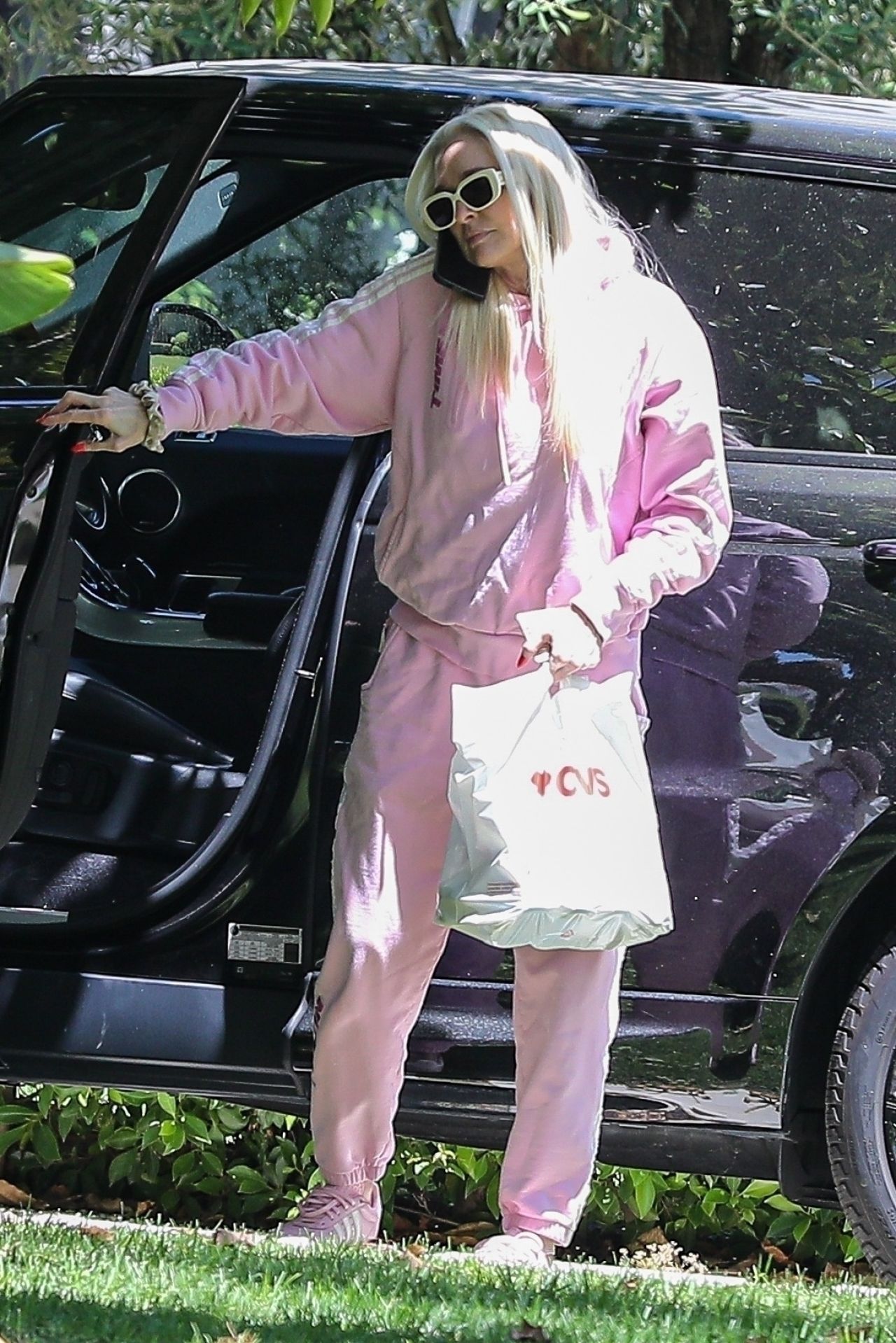 Erika Jayne in a Stylish Tracksuit and Pink Adidas Sneakers in LA 07/19 ...